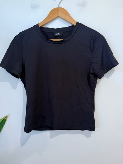 Dotti Black Fitted Tee Size L