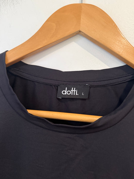 Dotti Black Fitted Tee Size L