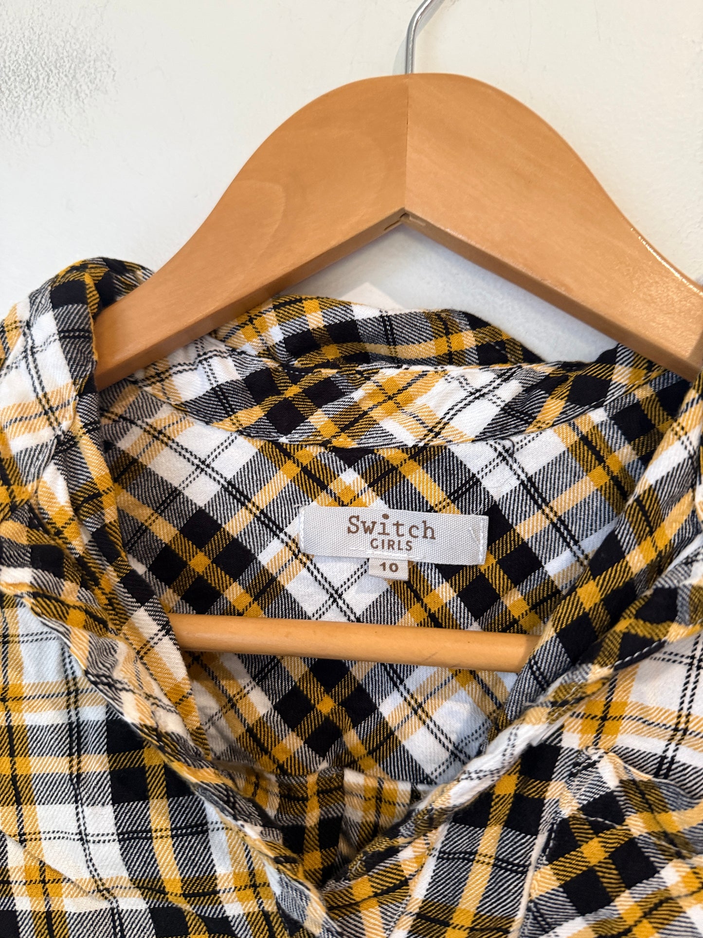 Switch Girls Plaid Flannel Shirt Size 10