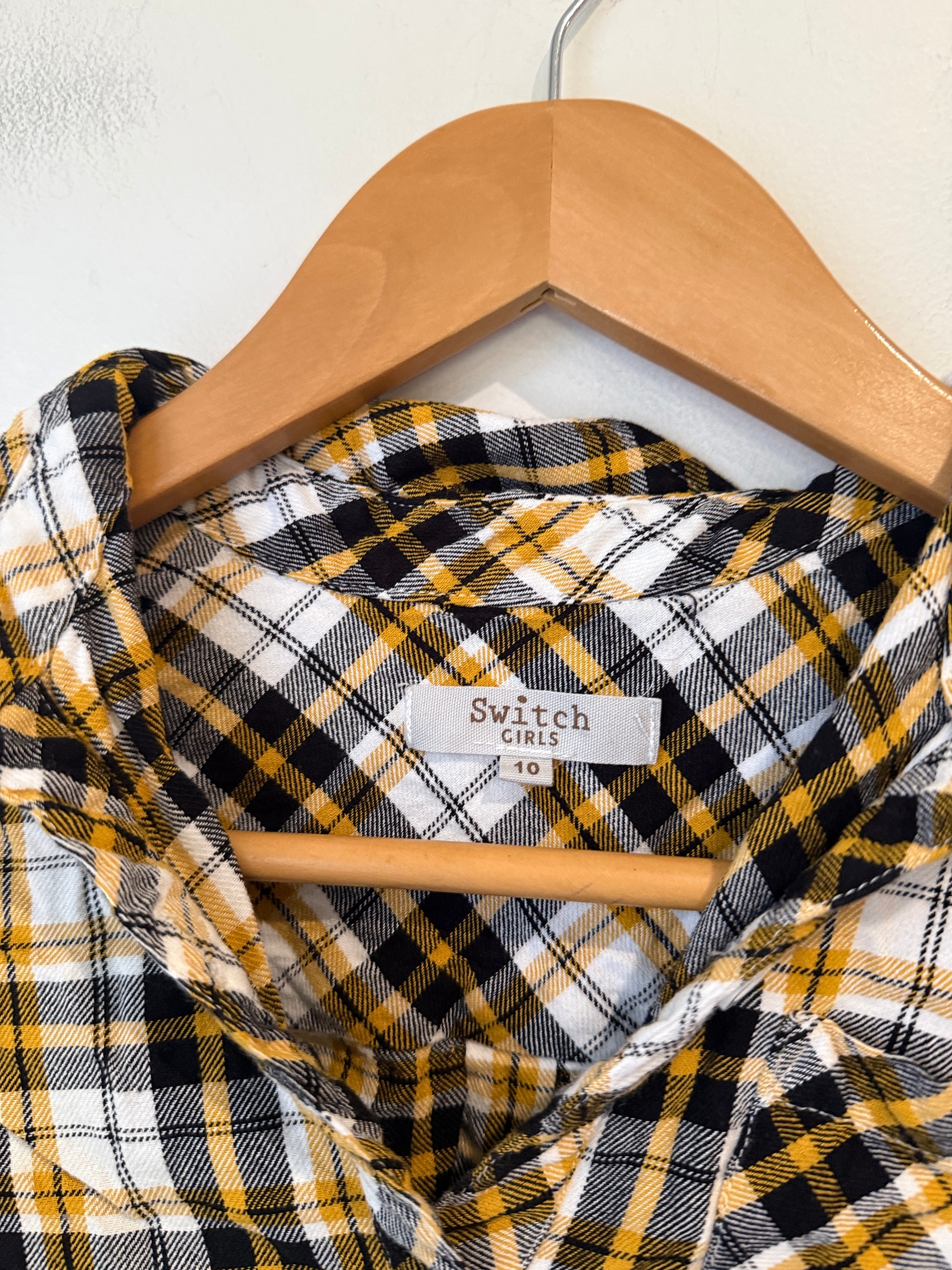 Switch Girls Plaid Flannel Shirt Size 10