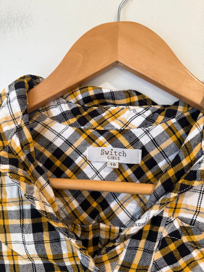 Switch Girls Plaid Flannel Shirt Size 10
