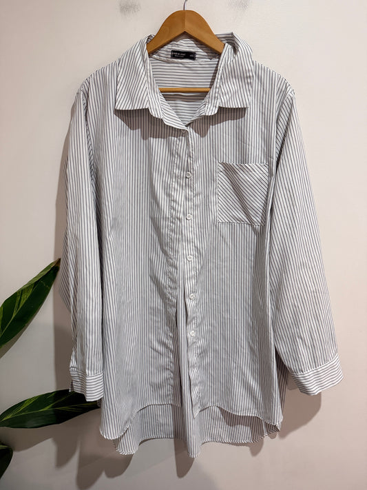 Shein Curve Striped Oversized Shirt Size 4XL | U/Arm to U/Arm 69cm