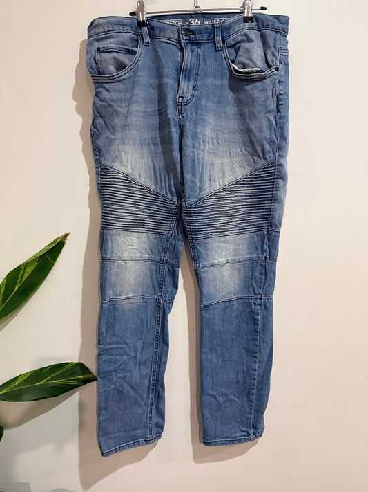 Brand; Clothing & Co Denim Moto Biker Jeans Size 36 | W: 92cm/36in