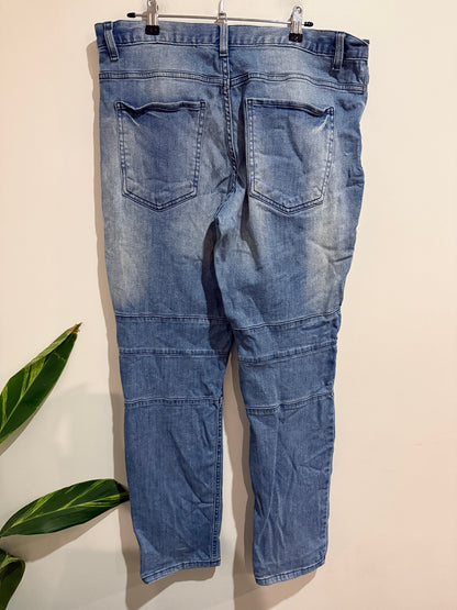 Brand; Clothing & Co Denim Moto Biker Jeans Size 36 | W: 92cm/36in