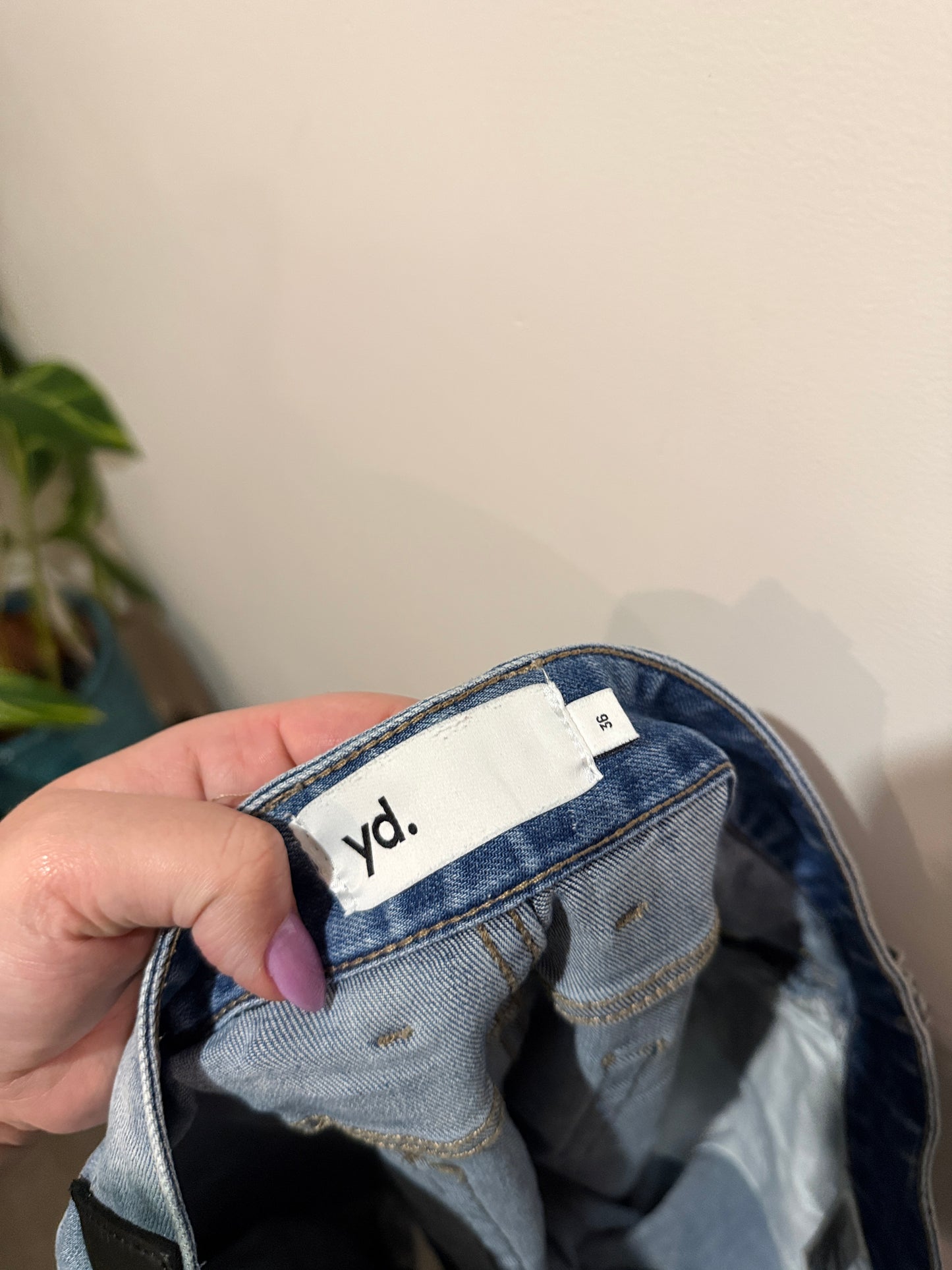 Yd. Distressed Denim Shorts Size 36