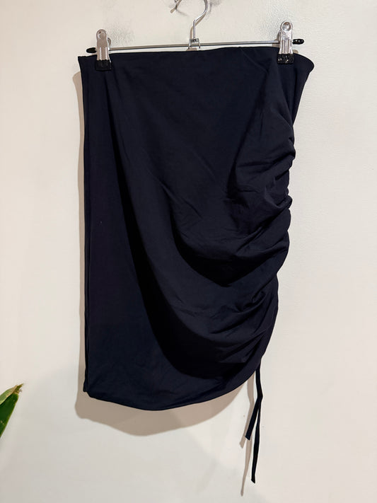 Kookai Ruched Midi Skirt Size 38 | Waist 68cm