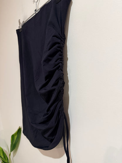 Kookai Ruched Midi Skirt Size 38 | Waist 68cm