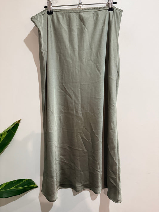 Spirit Satin Bias-cut Midi Skirt Size 16