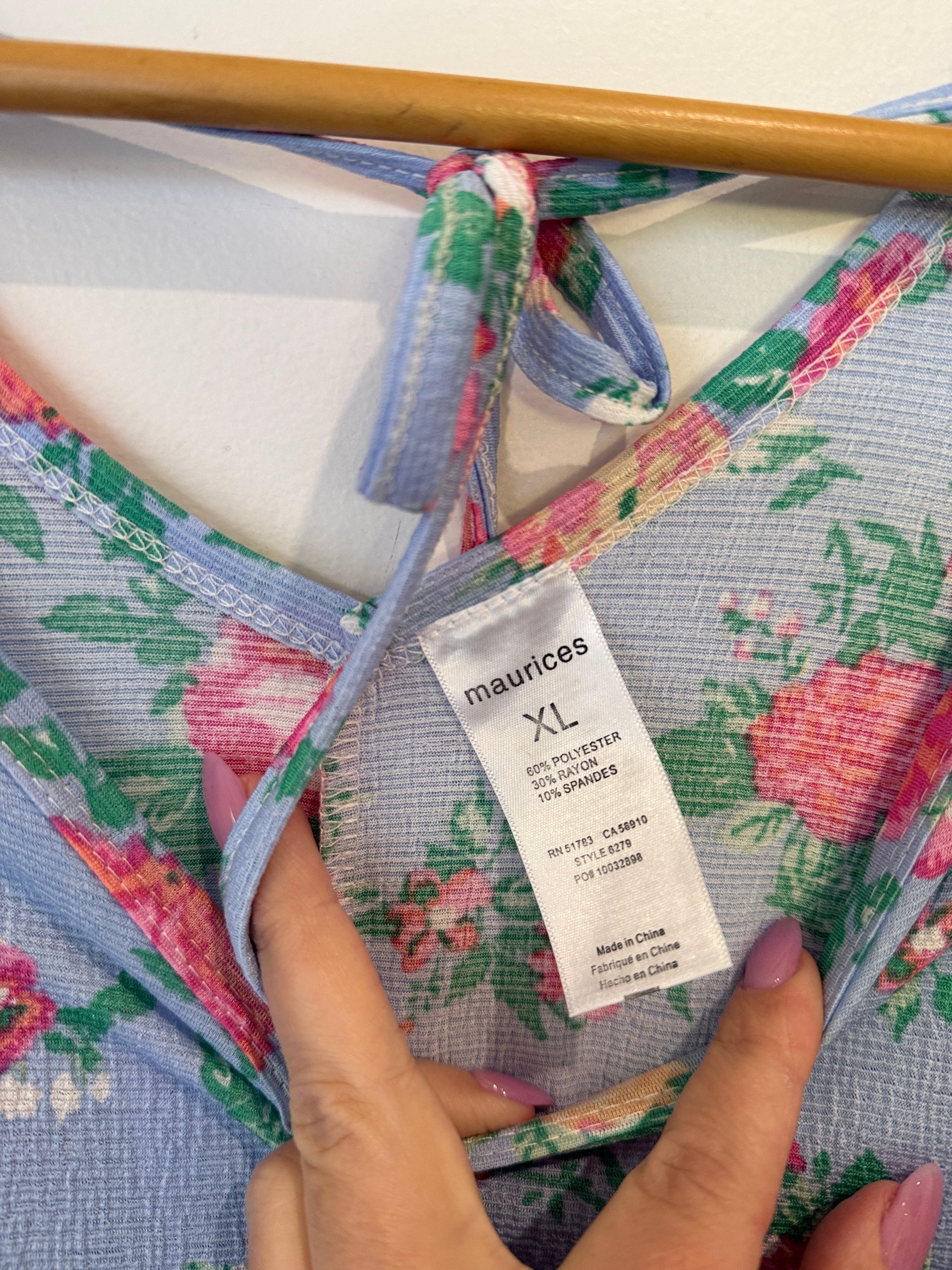 Maurices Floral Midi Dress Size XL | U/Arm to U/Arm 46cm