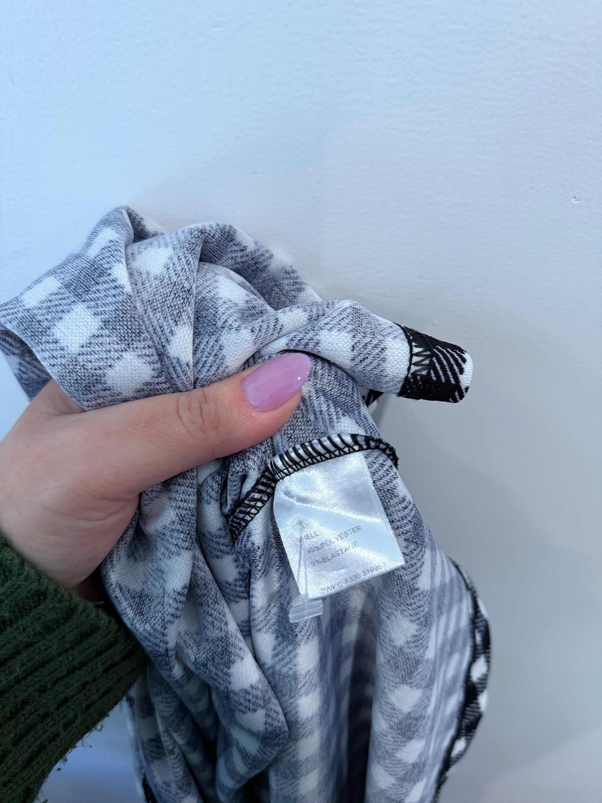 Mirrou Gingham Midi A-line Skirt Size S