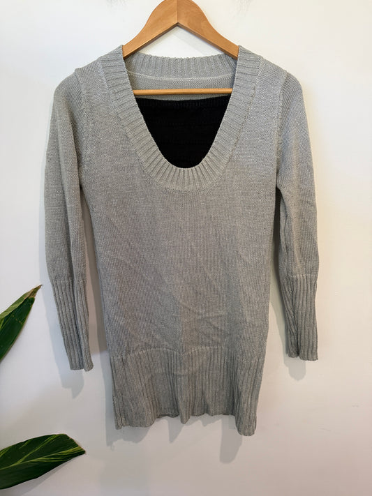 Brand Unknown Long-sleeve Knit Tunic Top Size U/Arm to U/Arm 43cm