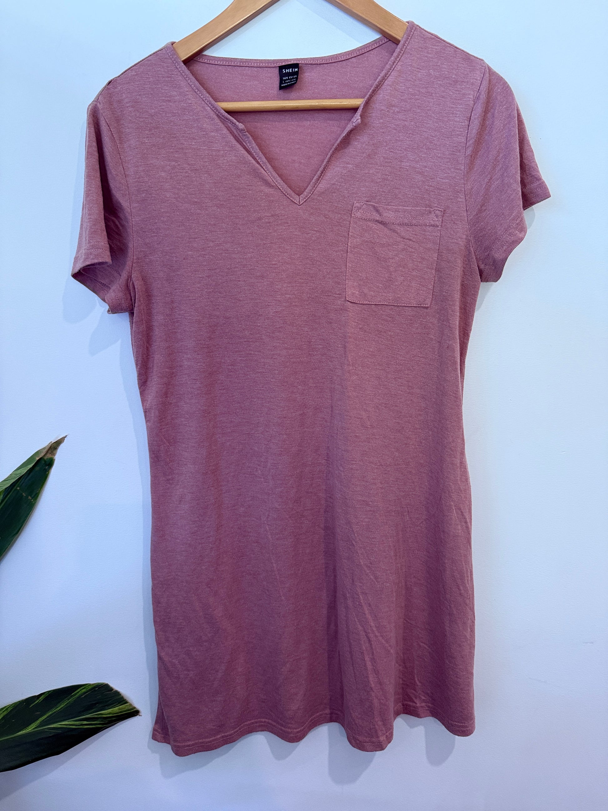 Shein V-neck T-shirt Dress Size L