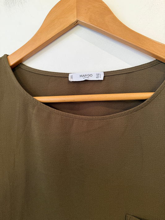 Mango Casual Short-sleeved Shirt Size L