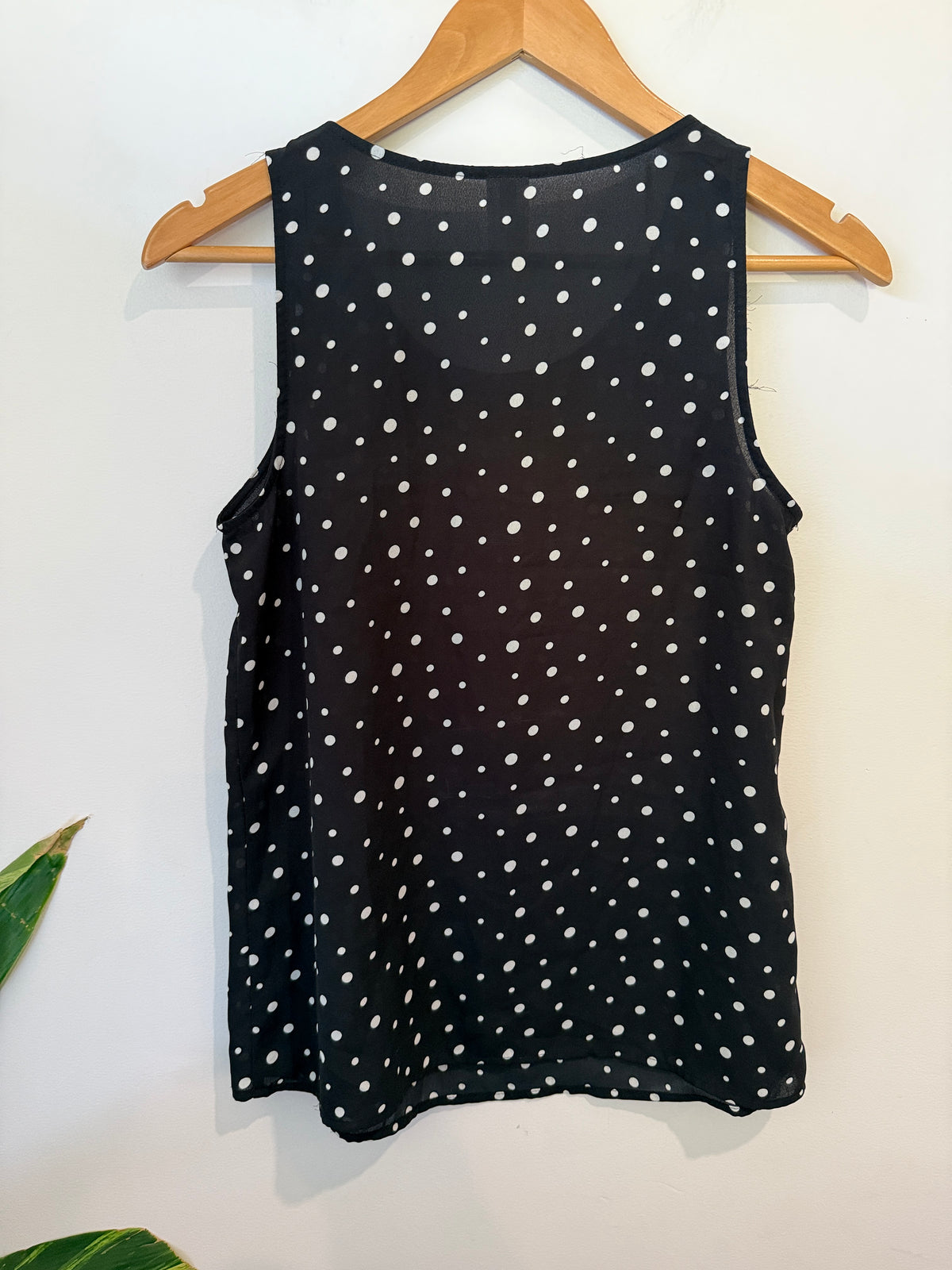 Clothing & Co Polka Dot Sleeveless Top Size 8