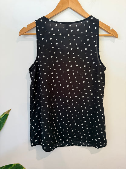 Clothing & Co Polka Dot Sleeveless Top Size 8