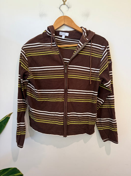 Esprit Striped Zip-up Hoodie Size M