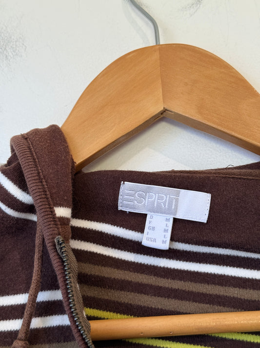 Esprit Striped Zip-up Hoodie Size M
