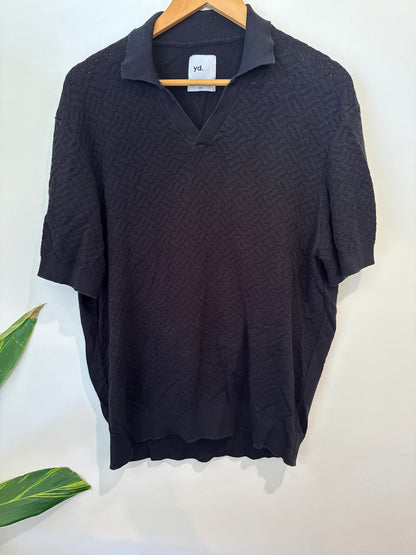 Yd. Textured Knit Polo Shirt Size 3XL | U/Arm to U/Arm 59cm