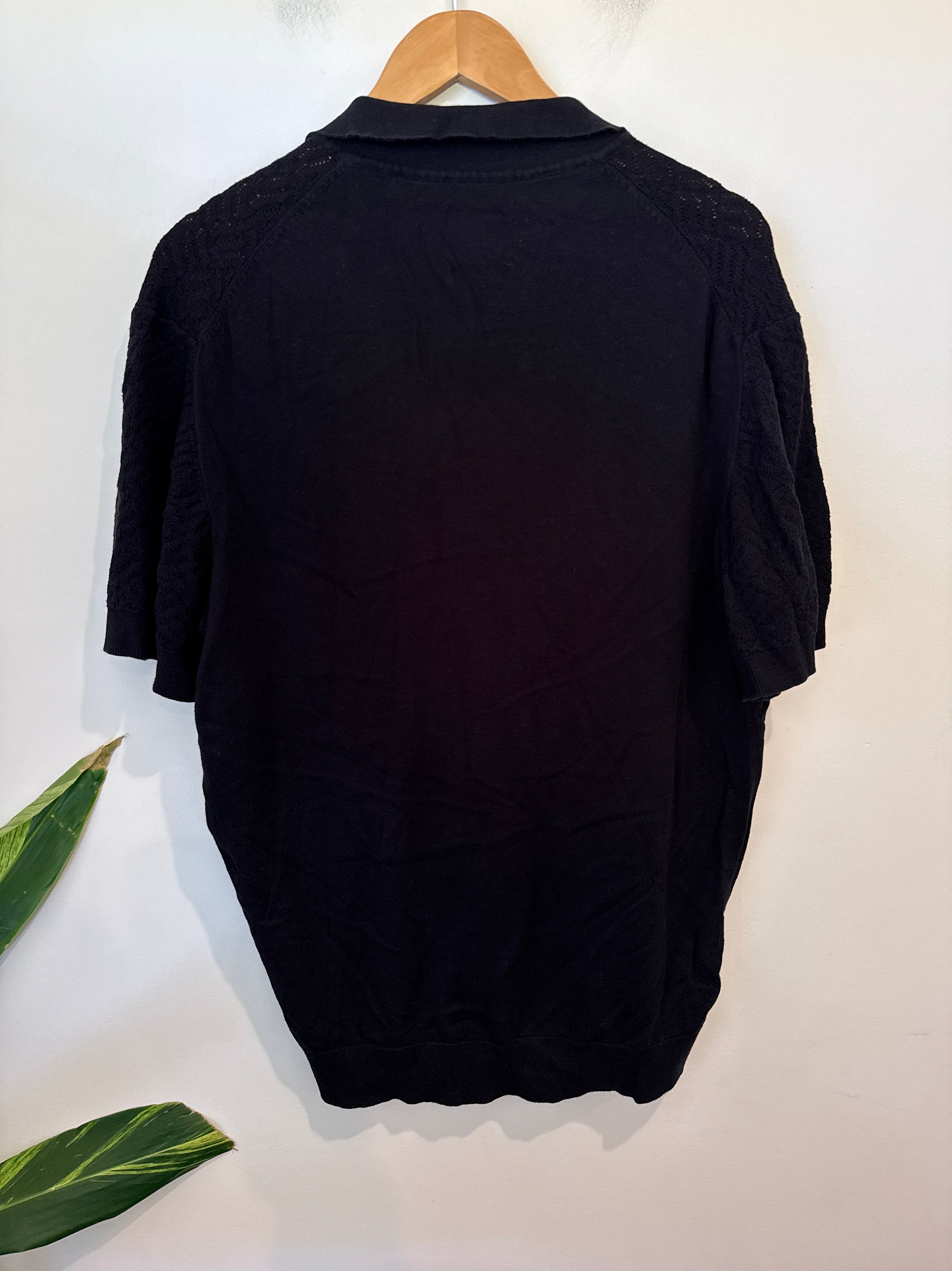 Yd. Textured Knit Polo Shirt Size 3XL | U/Arm to U/Arm 59cm