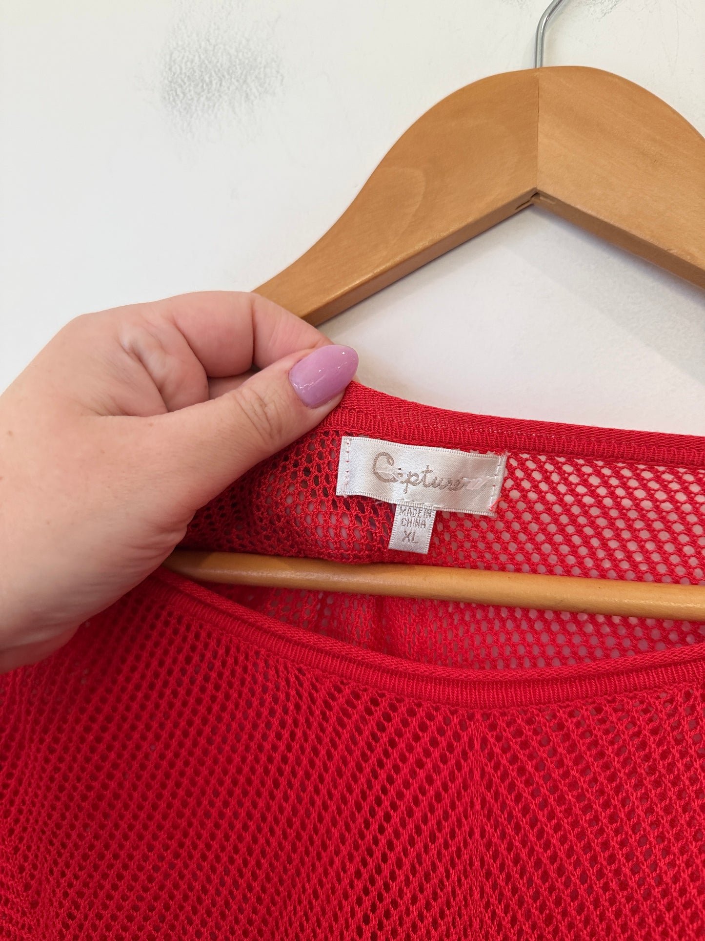 Capture Open-knit Sweater Size XL