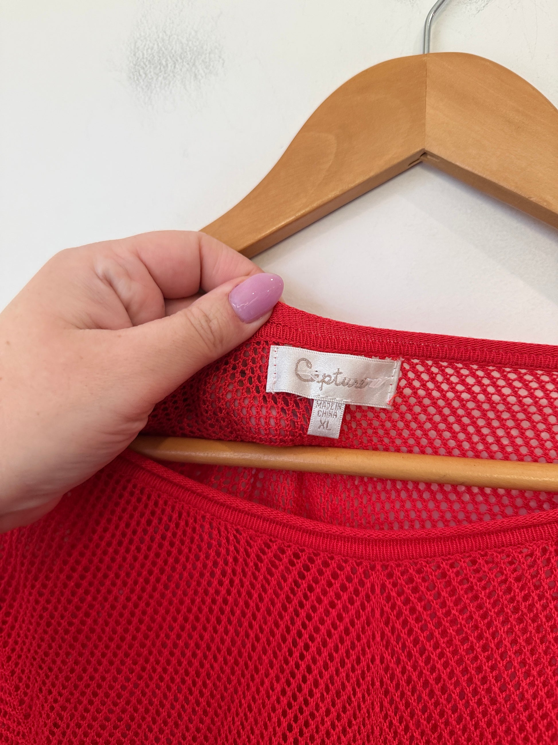 Capture Open-knit Sweater Size XL