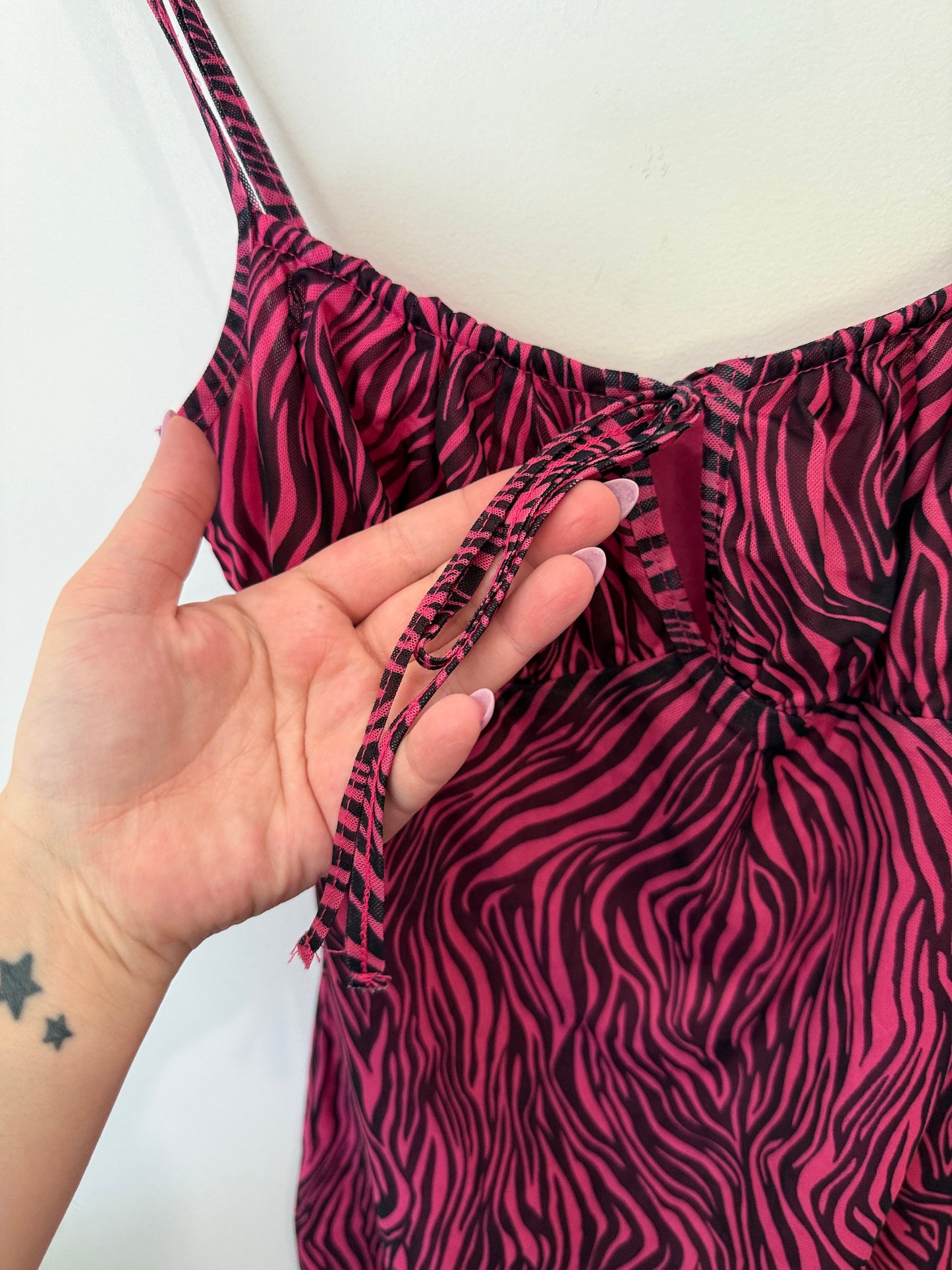 Shein Zebra-print Slip Dress Size M