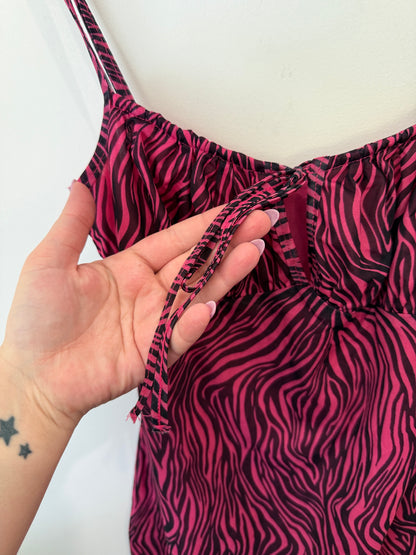 Shein Zebra-print Slip Dress Size M
