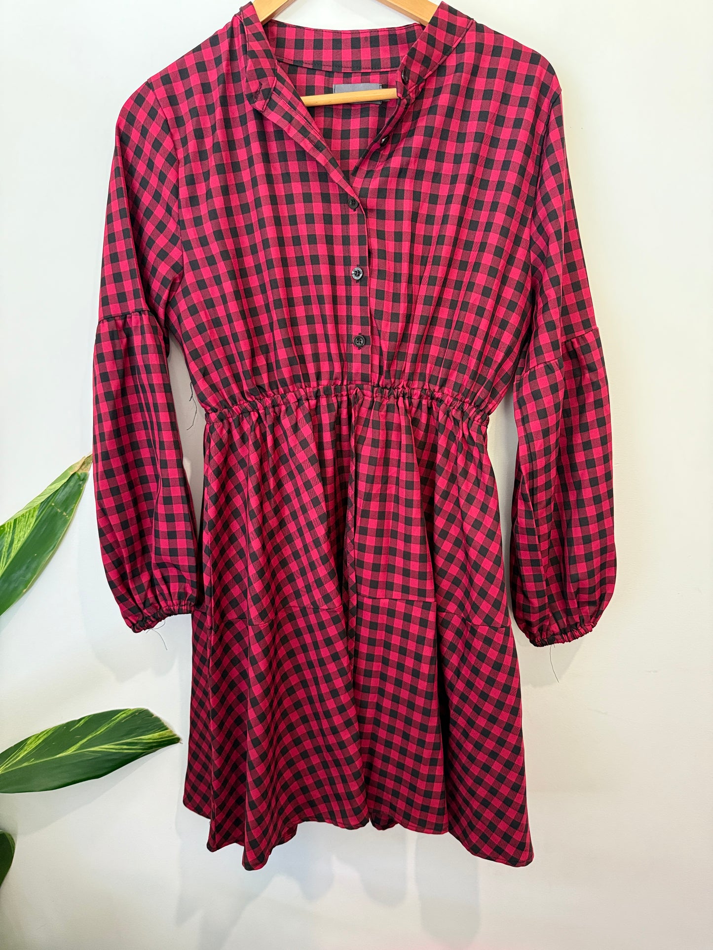 Mirrou Gingham Mini Dress Size 12