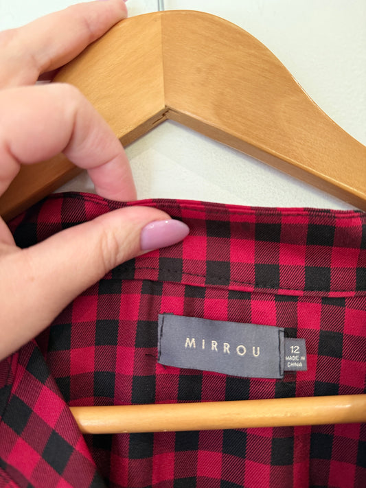 Mirrou Gingham Mini Dress Size 12