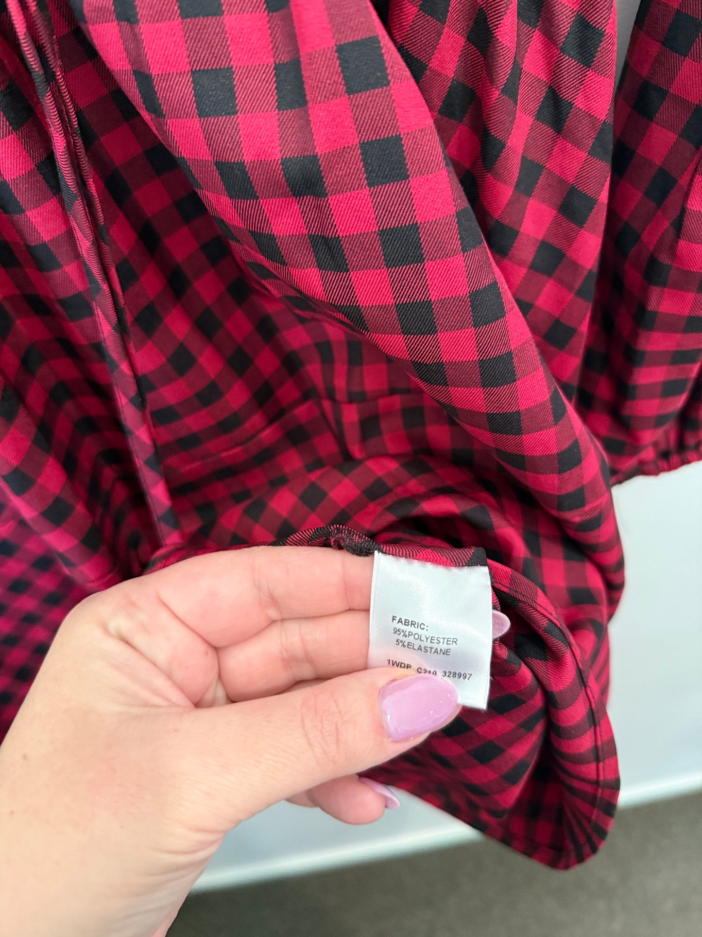 Mirrou Gingham Mini Dress Size 12