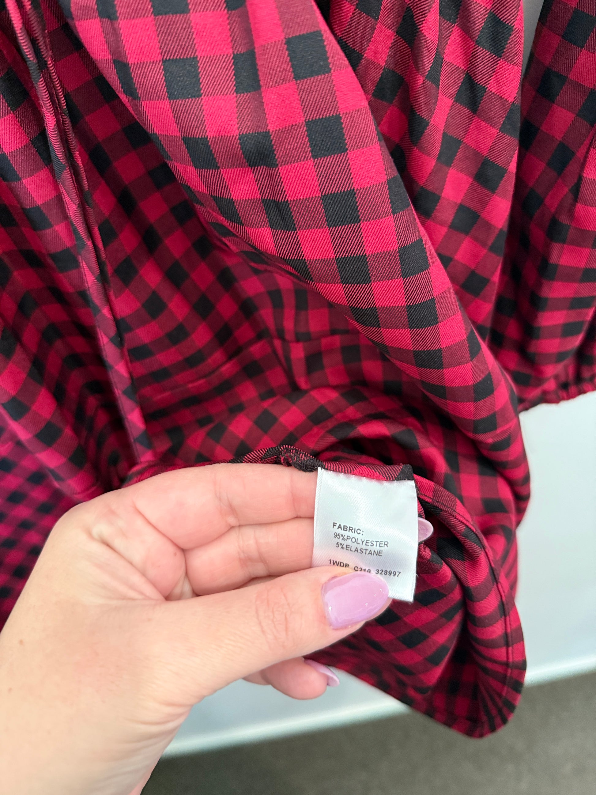 Mirrou Gingham Mini Dress Size 12