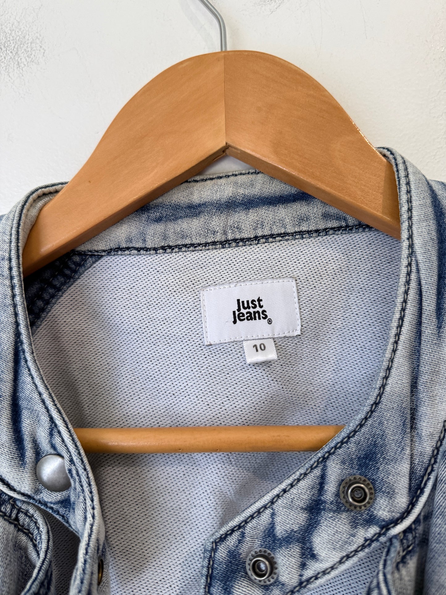 Just Jeans Denim Biker Jacket Size 10