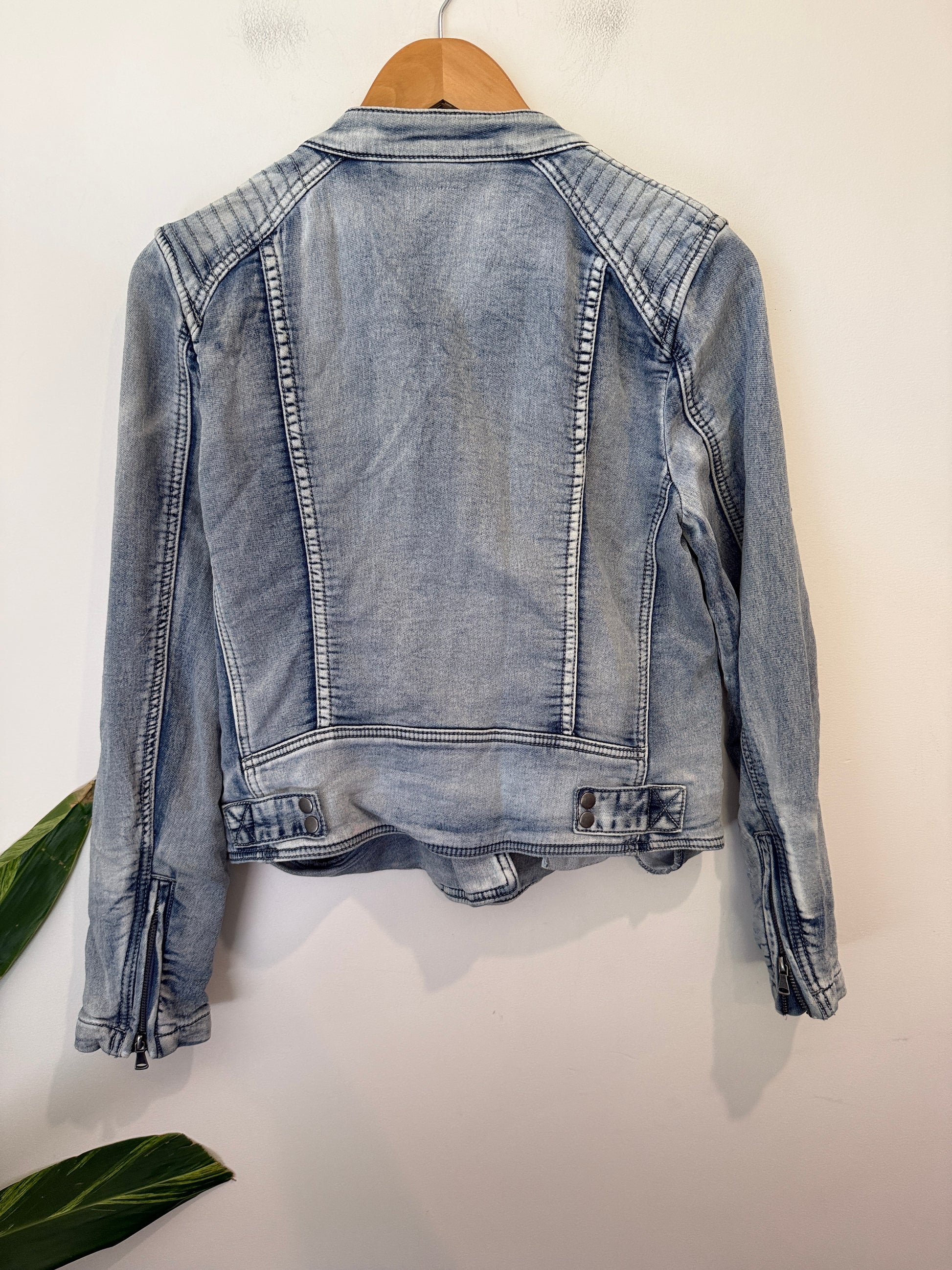 Just Jeans Denim Biker Jacket Size 10