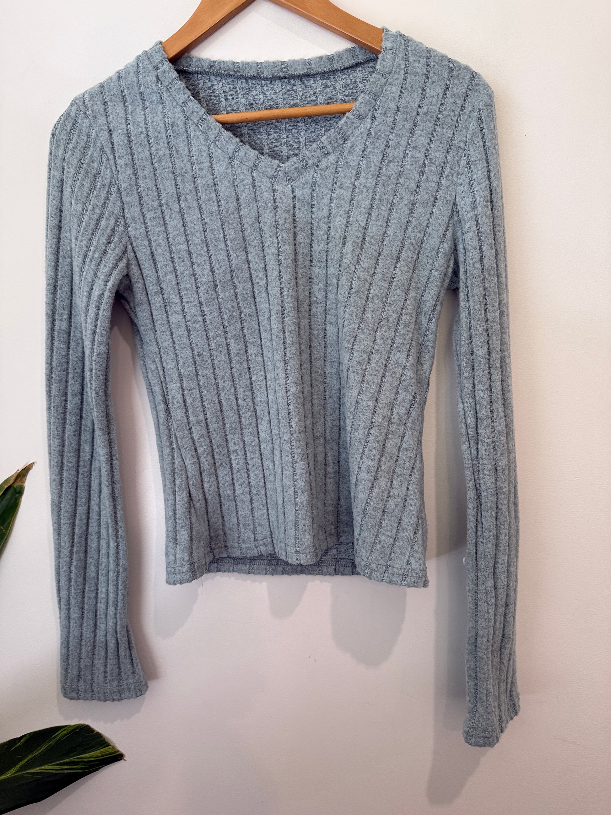 Brand Unknown Ribbed-knit Pullover Sweater Size XL | U/Arm to U/Arm 42cm