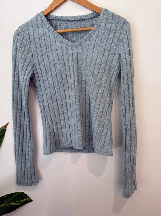 Brand Unknown Ribbed-knit Pullover Sweater Size XL | U/Arm to U/Arm 42cm