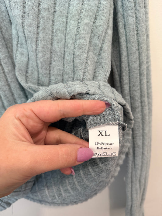Brand Unknown Ribbed-knit Pullover Sweater Size XL | U/Arm to U/Arm 42cm