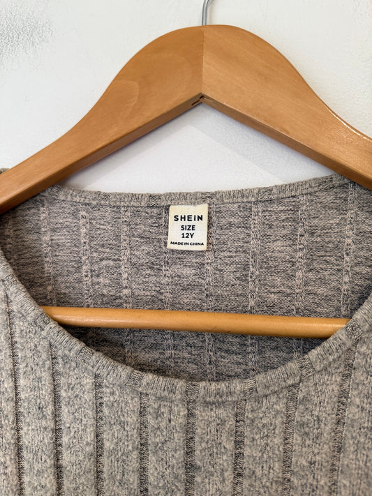Shein Ribbed-knit Tee Size 12Y