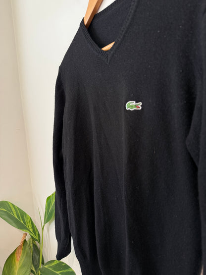 Lacoste V-neck Sweater Size U/Arm to U/Arm 49cm