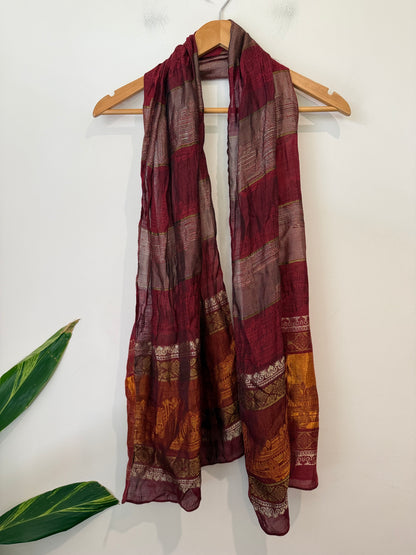Striped Silk Scarf