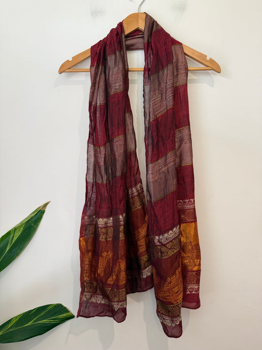 Striped Silk Scarf