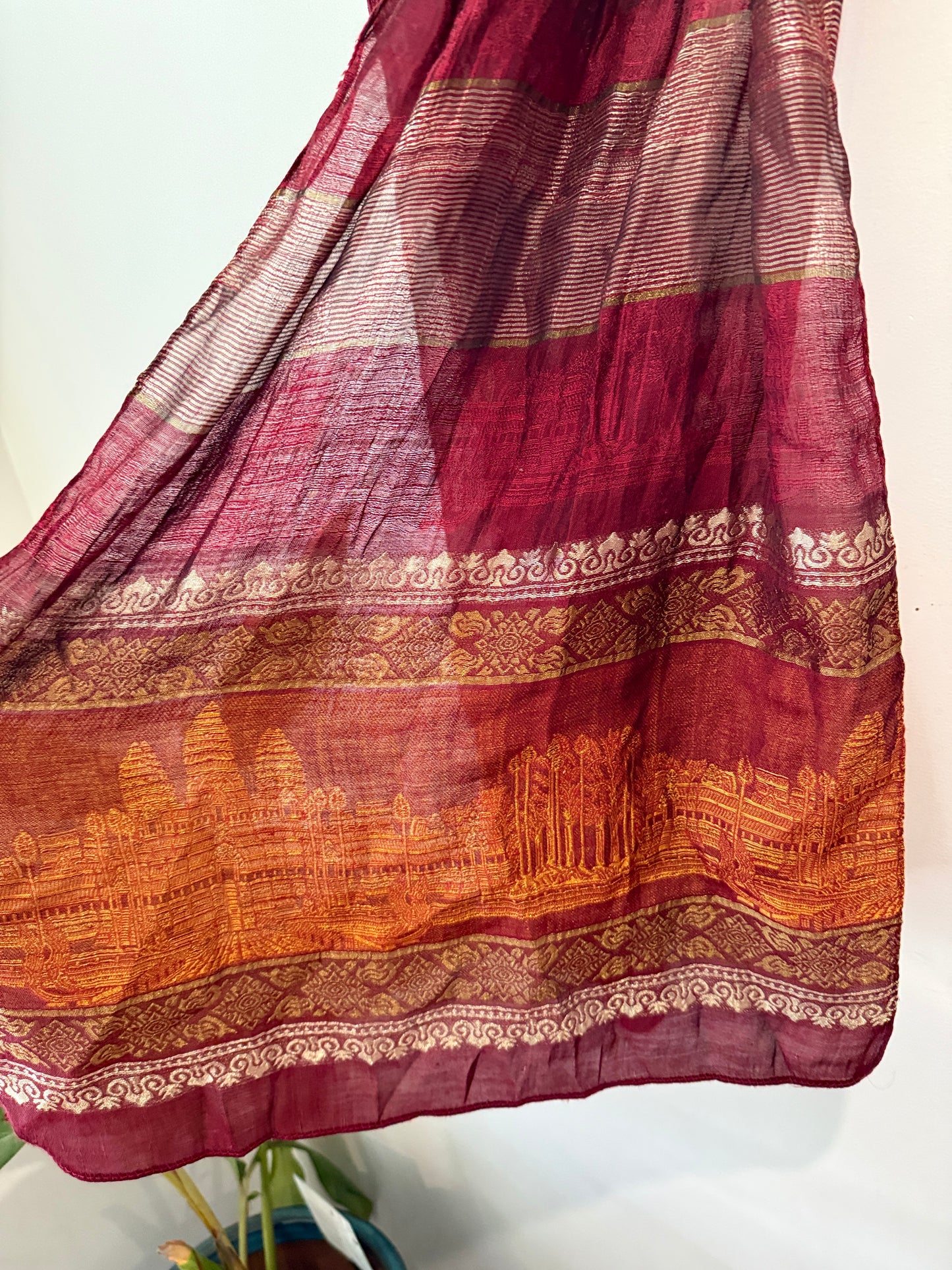 Striped Silk Scarf