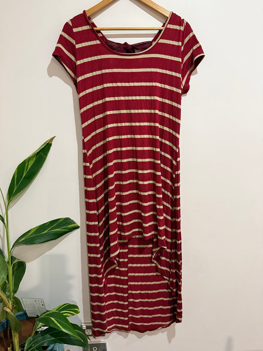 Toto Collection Striped Short-sleeve Dress Size U/Arm to U/Arm 47cm
