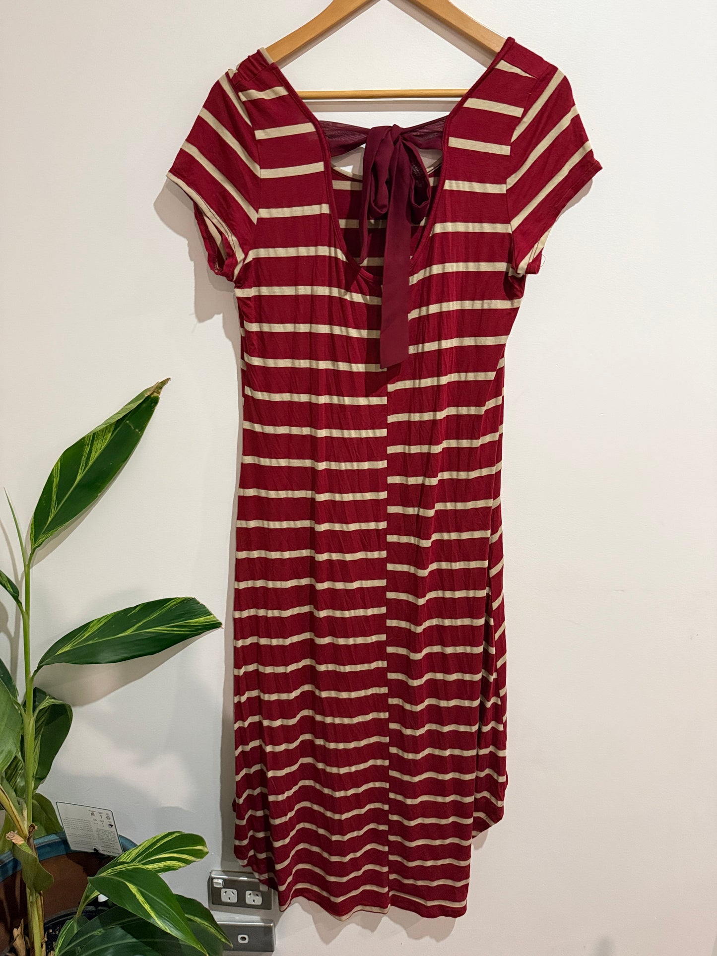 Toto Collection Striped Short-sleeve Dress Size U/Arm to U/Arm 47cm