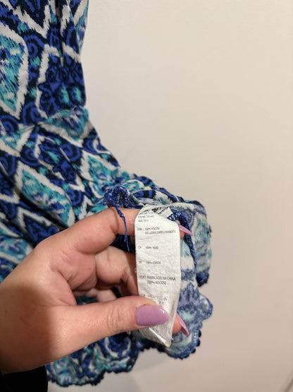 Brand Unknown Size M Viscose Diamond Print Romper