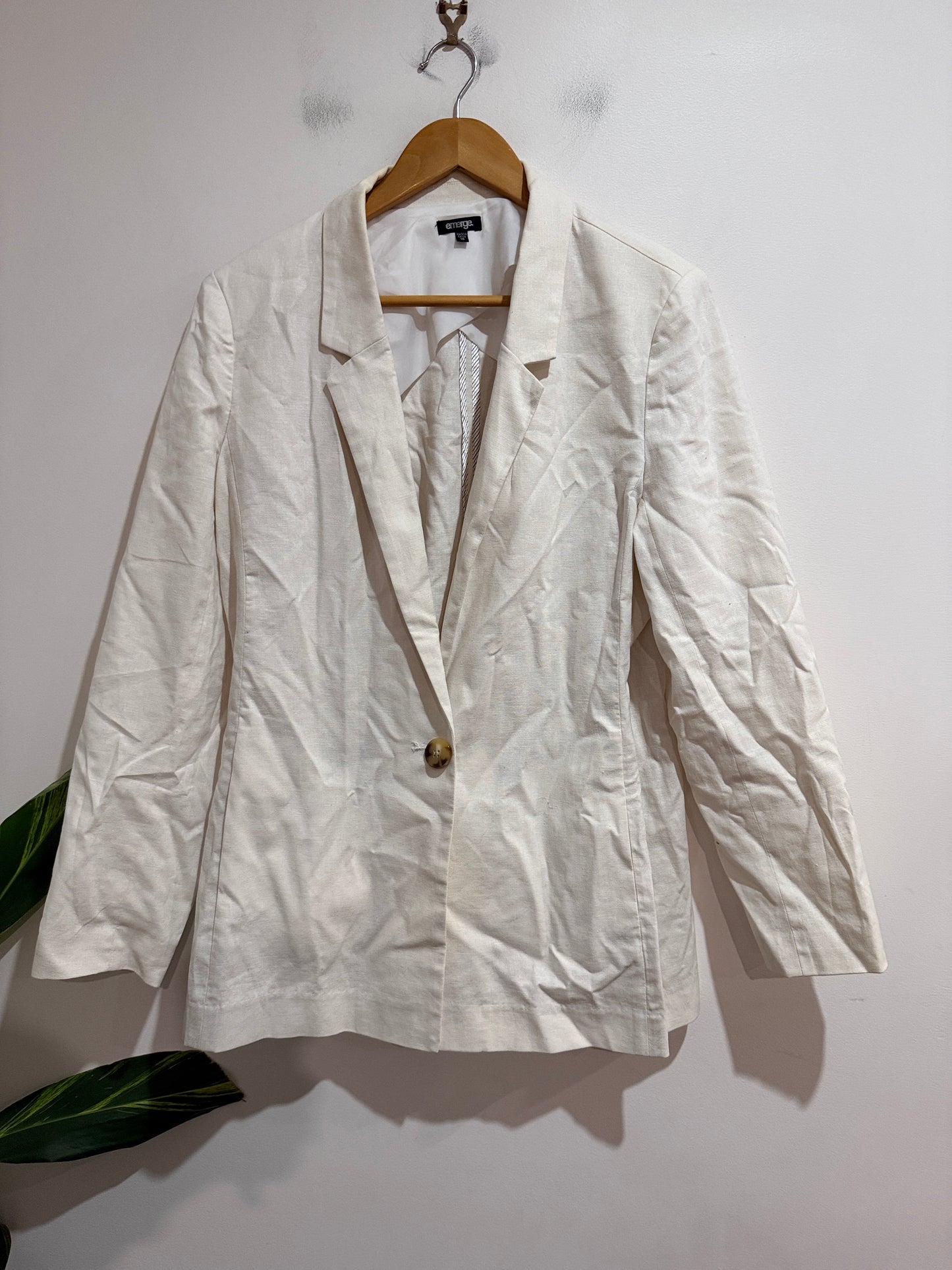 Emerge Size 16 Linen Blend Blazer