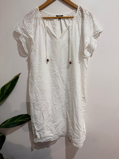 Emerge Size 16 Broderie Cotton Kaftan Dress