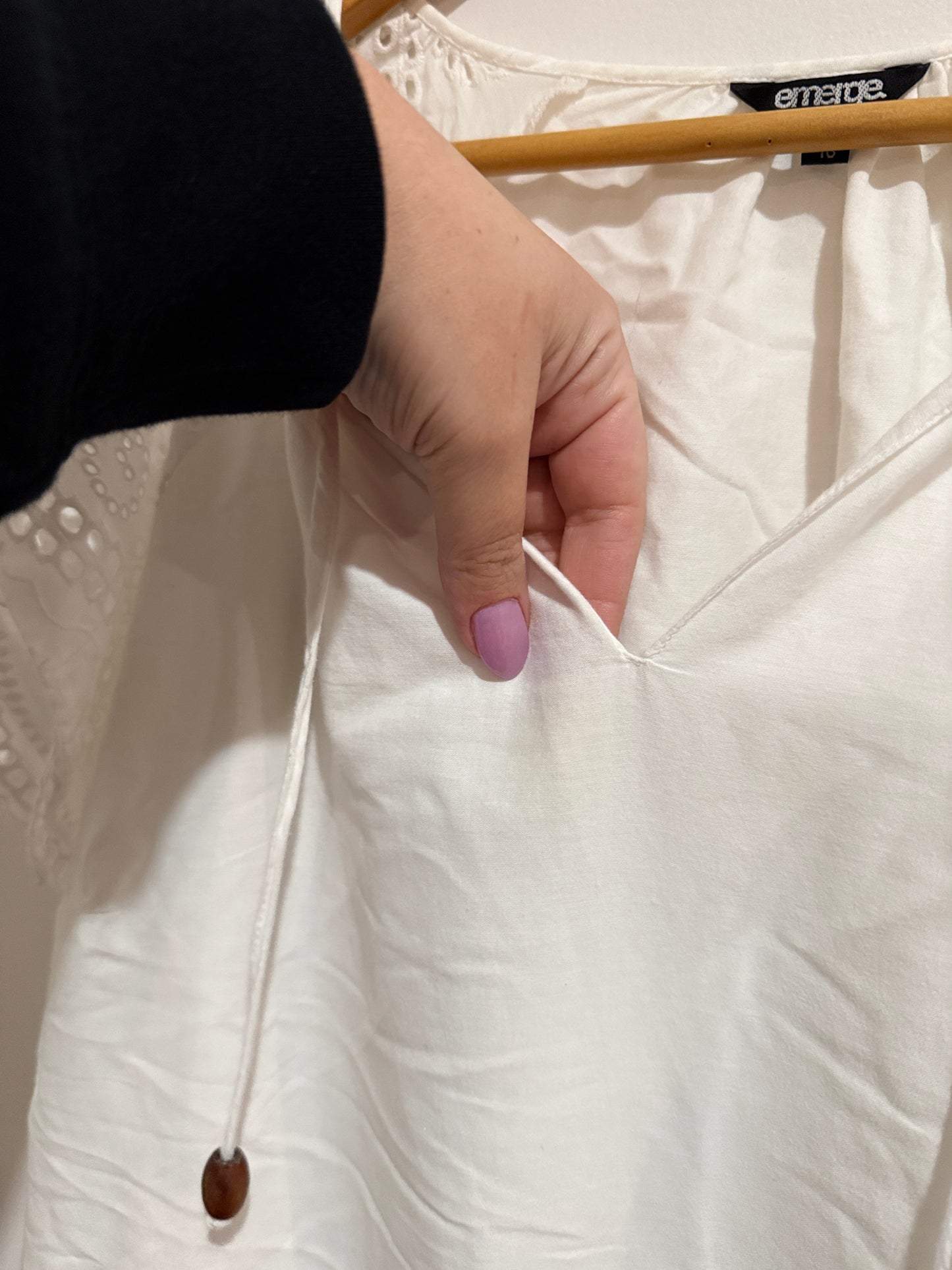 Emerge Size 16 Broderie Cotton Kaftan Dress