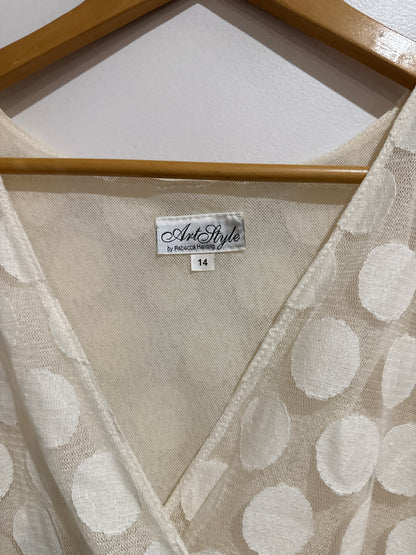 Art Style Size 14 Polka Dot Mesh Shirt
