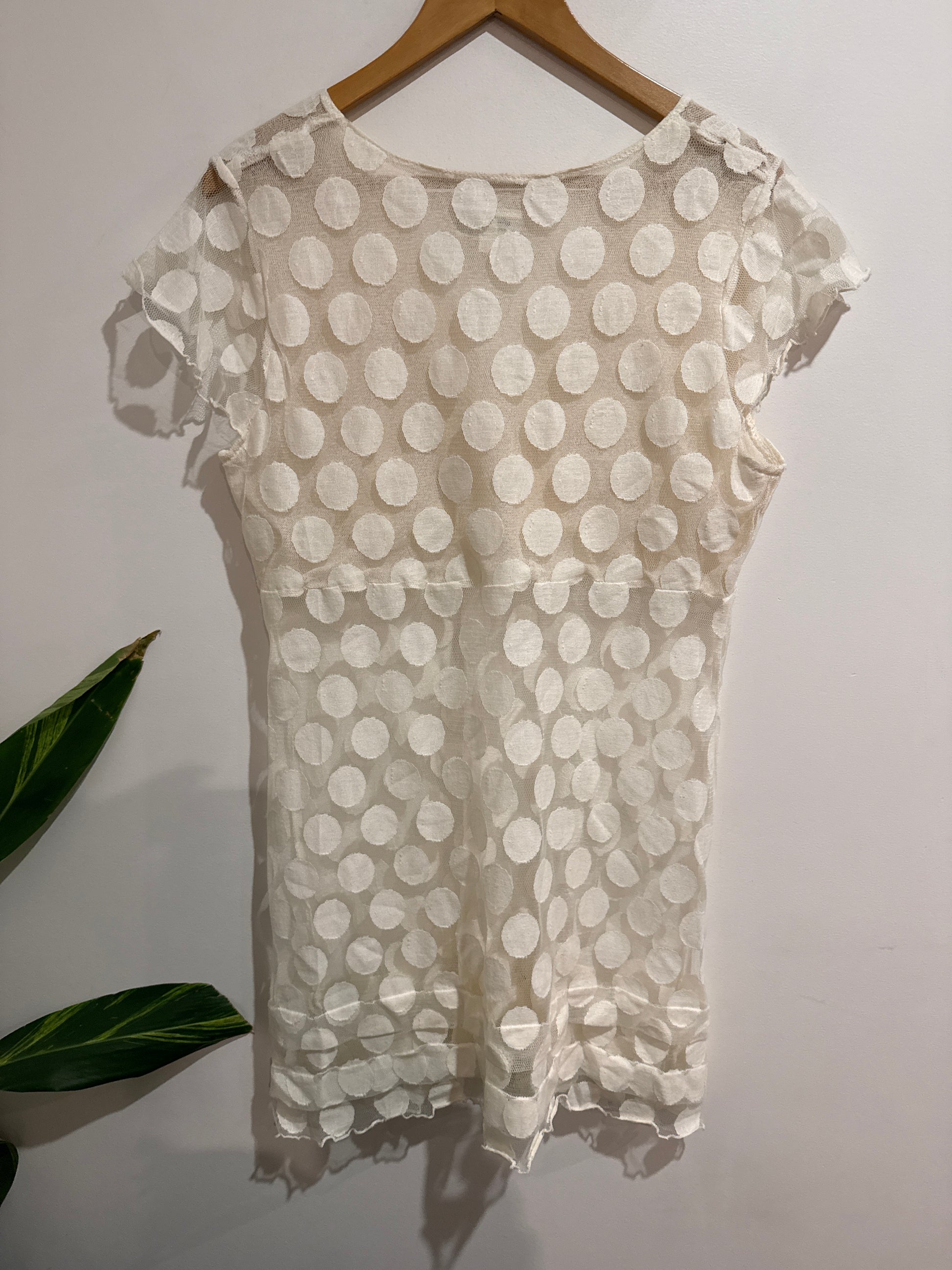 Art Style Size 14 Polka Dot Mesh Shirt
