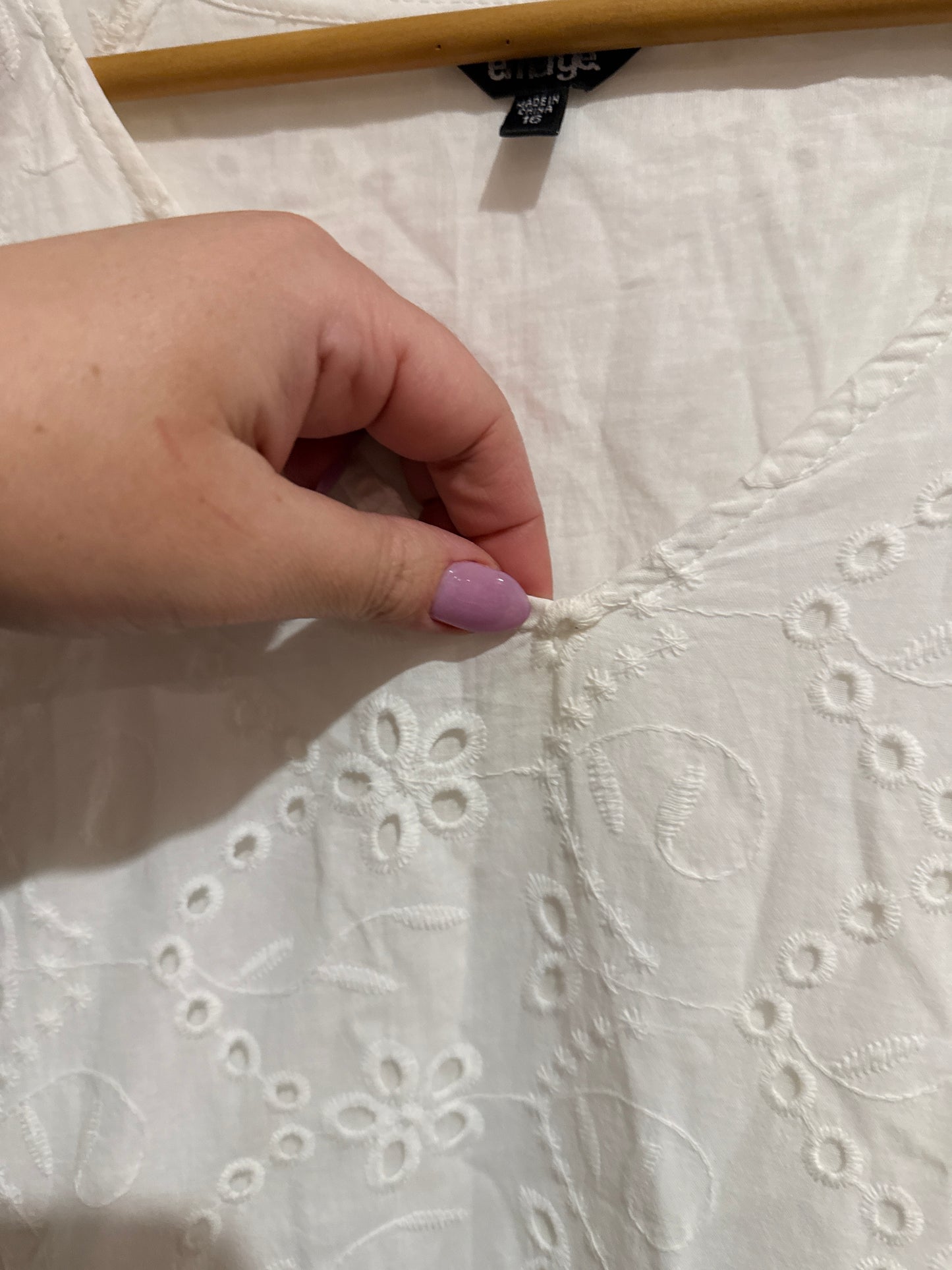 Emerge Size 16 Broderie Tiered Dress